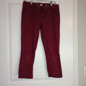 J. Crew Frankie Straight Leg Crop Pant Size 10